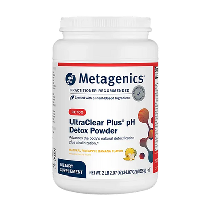metagenics ultraclear plus pH detox powder pineapple banana flavor bottle