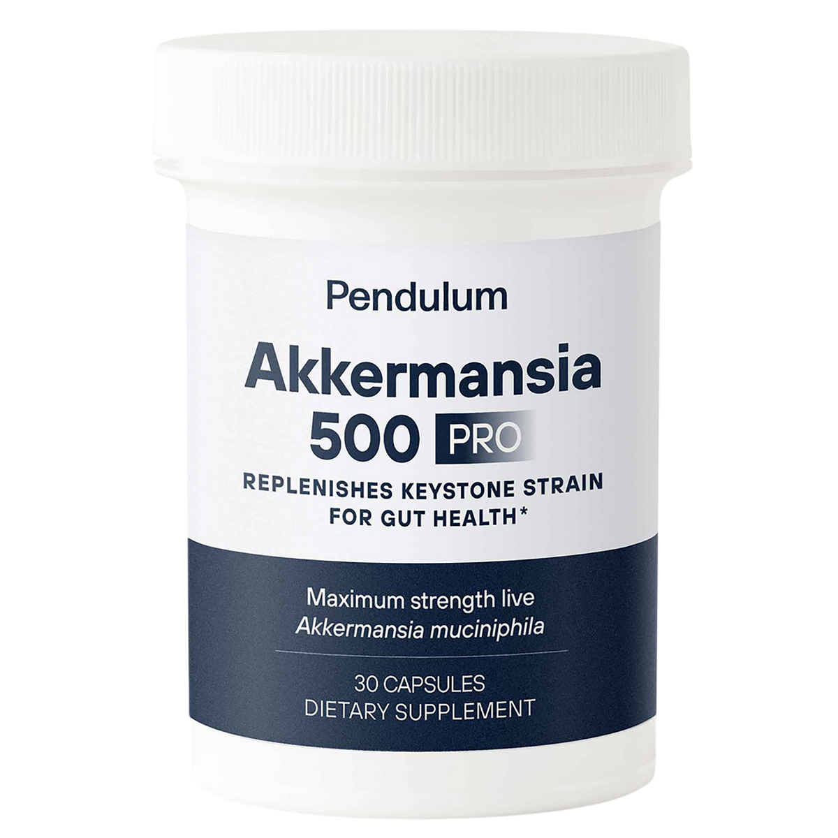A bottle of Pendulum Akkermansia 500 for gut health
