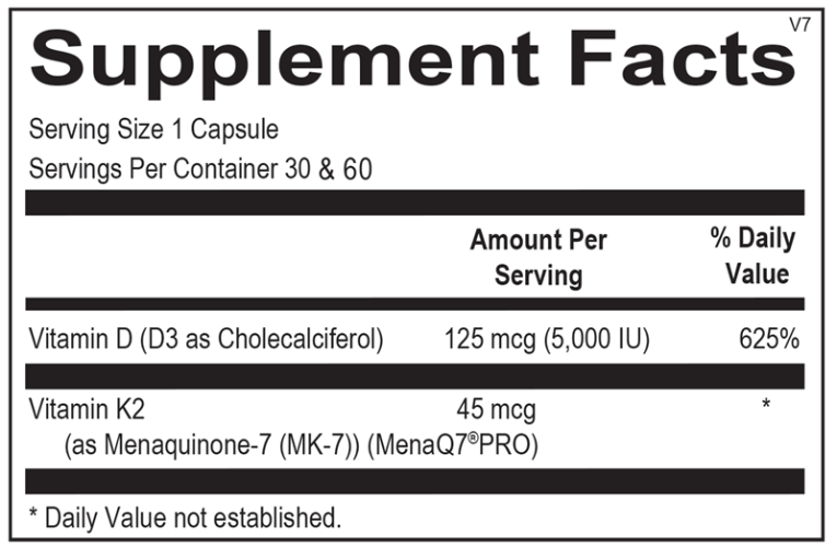 Vitamin K2 with D3 by Ortho Molecular