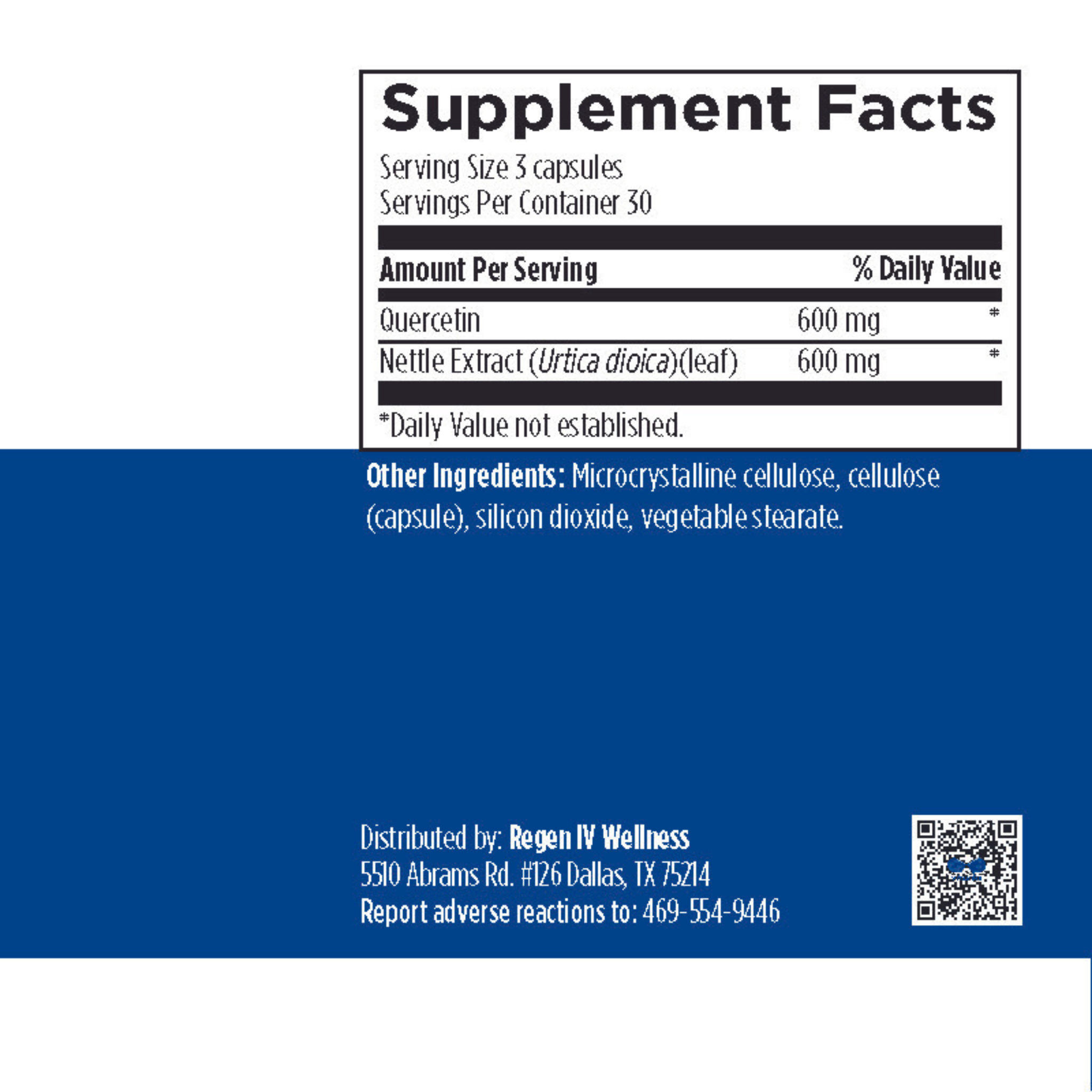 Quercetin + Nettles by Regen Wellness Vitamins