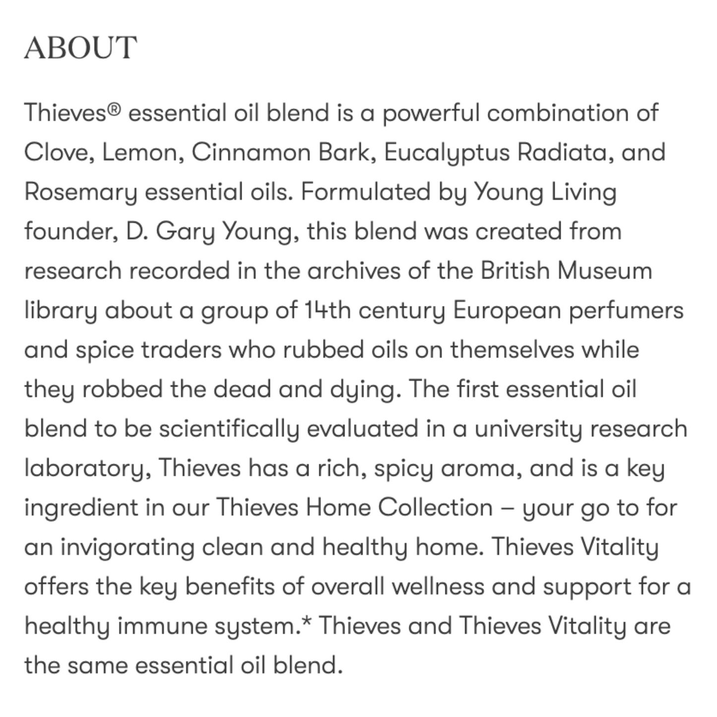About Thieves Essential Oil